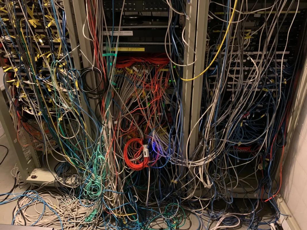 智能化弱电工程 机柜线缆整理,效果图